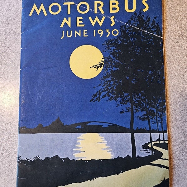 Vintage 1930 Detroit Motorbus News Employee Magazine