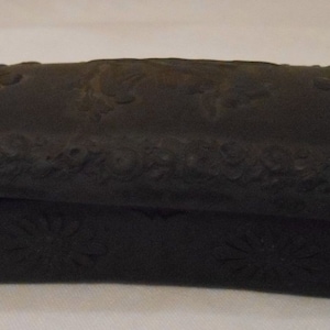 Antique Wedgwood Black Basalt Match Box With Striker Lid
