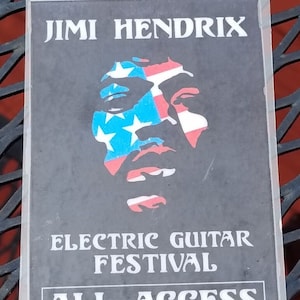 Vintage Vintage Jimi Hendrix Electric Guitar Festival All Access Pass Laminated