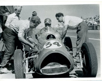 Vintage Photo Snapshot Formula One Grand Prix Race Car