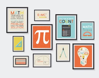 math wall art etsy