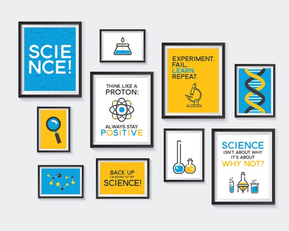 Science Printable Nursery Printables Chemistry Gallery Wall | Etsy
