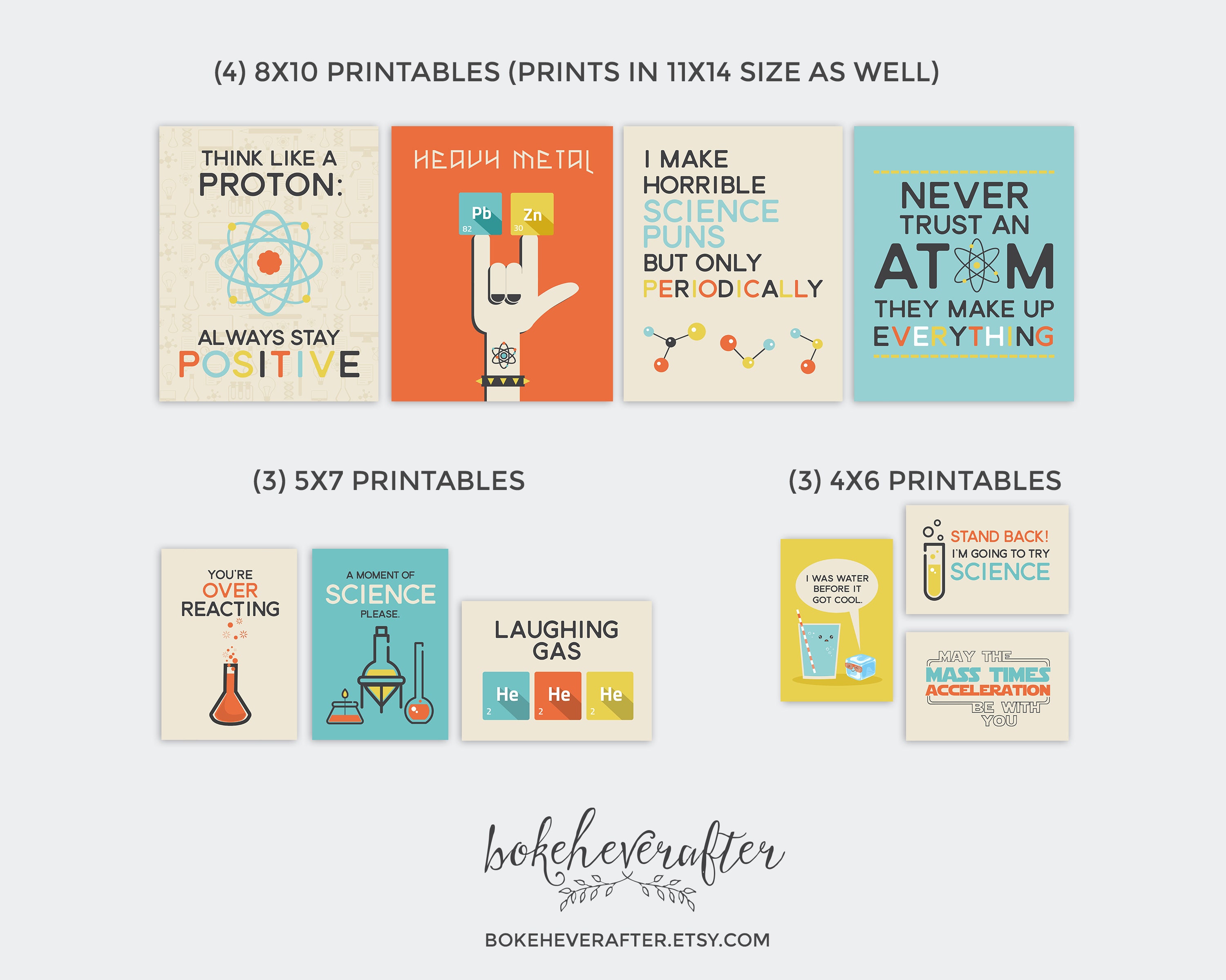 Science Puns Printables Teacher Classroom Chemistry Gallery | Etsy