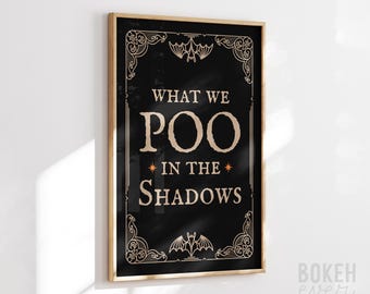 Funny Gothic Bathroom Print, Witch Powder Room Poster (Digital Download)