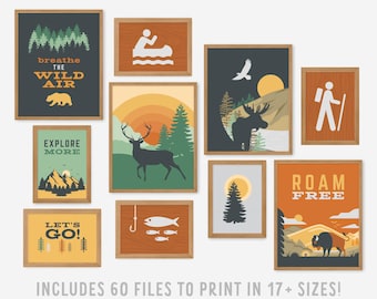 National Parks Poster Set, Forest Nursery Art (Digital Download)