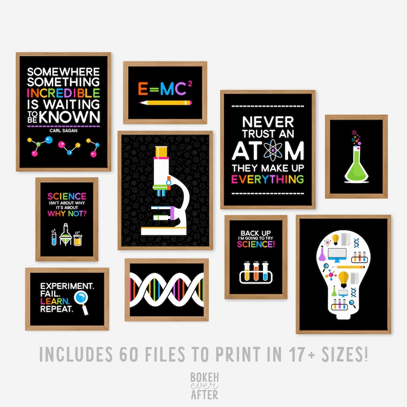 Science Classroom Poster Set, Funny STEM Decor (digital Download) - Etsy