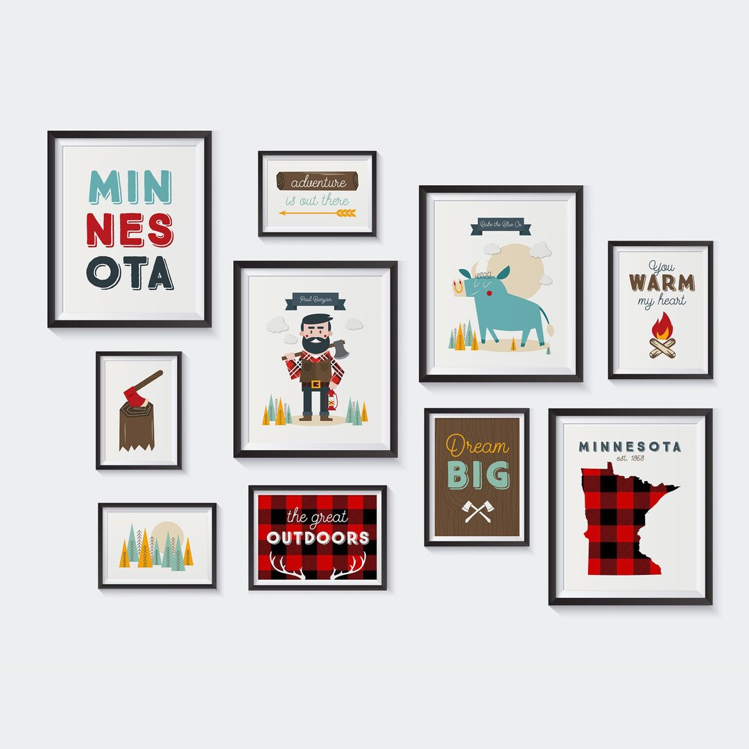 Paul Bunyan Printable / Minnesota Nursery Printables / Woodland