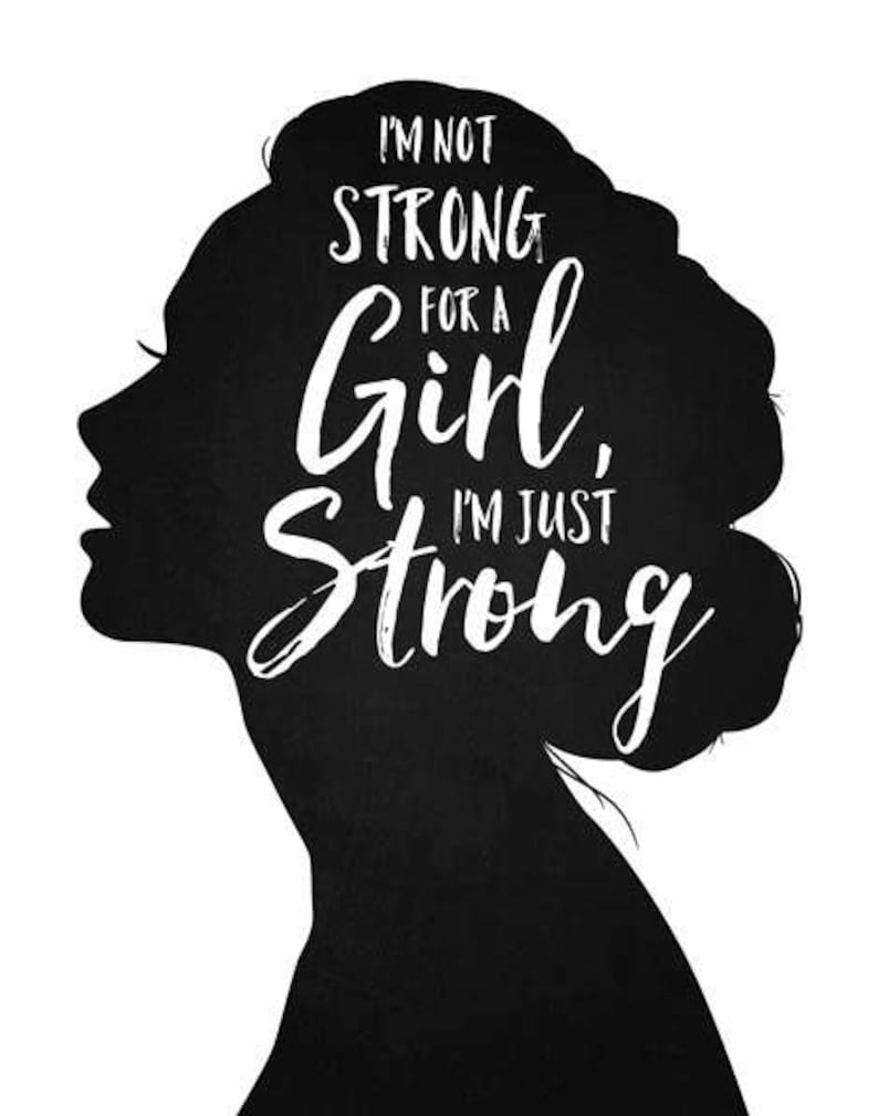 Feministische Zitat Print ich bin nicht stark für ein Etsy