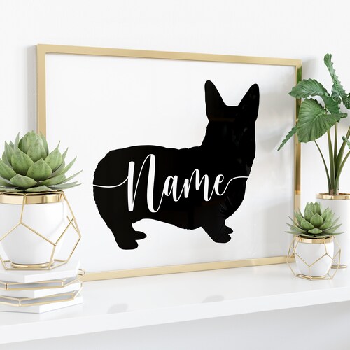 Corgi Dog Walker Silkscreen Print Corgi Dog Walker Silkscreen Print