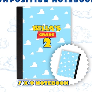 Personalisiertes Notizbuch | GESCHICHTE eines Spielzeuges inspiriert | 7 x 9-Zoll-Graphik, uni, breit oder primar ausgeschlossen grade k-2