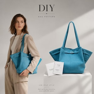 Patron PDF du sac cabas Hana / Patron de sac à main élégant / Couture facile