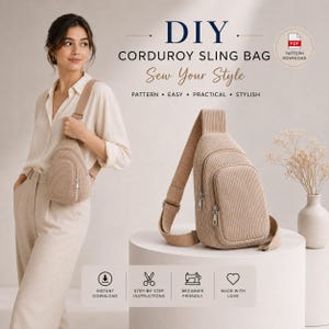 Viral Sling Bag-Backpack PDF Pattern - Travel Bag - denim project pdf