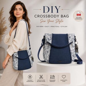 Easy 1-Hour Crossbody Bag – Digital Sewing Pattern & Tutorial