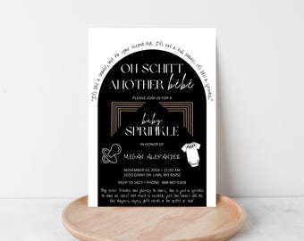 Oh Schitt Another Bébé Baby Sprinkle Invitation Template