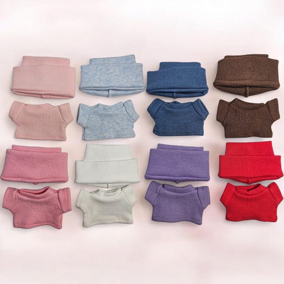 15 / 17 cm Cotton Plush Doll Beanie and Shirt Set, Labubu Doll Clothes