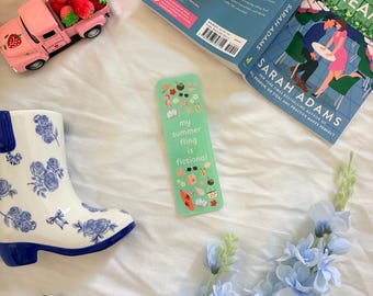 Lesezeichen Sommer Strand | Laminiertes Lesezeichen | Handarbeit | Bücherwurm Geschenk | Lese Accessoire | Buchliebhaber | Urlaub