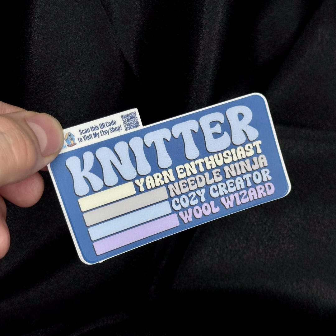 Characteristic Sticker Knitter Characteristics Retro-style Vinyl Sticker - Etsy