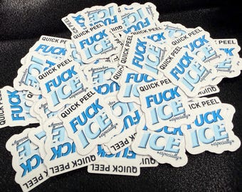 Pegatinas de confeti "Al diablo con el hielo" *especialmente* - Paquete de pegatinas de despegue rápido "Al diablo con el hielo" / Envío gratis