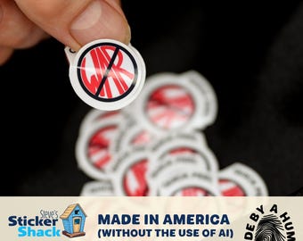 No War Confetti Stickers - Anti-War Hand Drawn Quick Peel Vinyl Sticker Pack