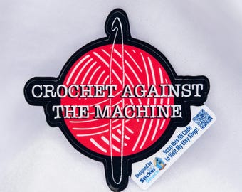 Crochet Against the Machine Vinyl Sticker | Rock Band Parody