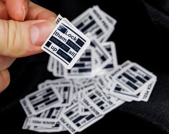 Lock Them ALL Up Confetti Stickers | Epstein Didn't Act Alone Political Protest Sticker Pack