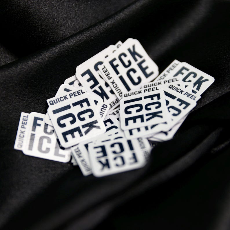 FCK ICE Distressed Confetti Stickers - Fuck I.C.E. Quick Peel Sticker Pack Bild 3