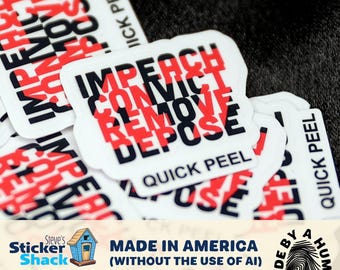 Impeach Donald Trump Confetti Stickers - Impeach Convict Remove Depose Sticker Pack