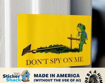 Don't Spy On Me 5" Magnet | Anti-Flock Hand-Drawn Car Magnet Vinyl Bumper Sticker