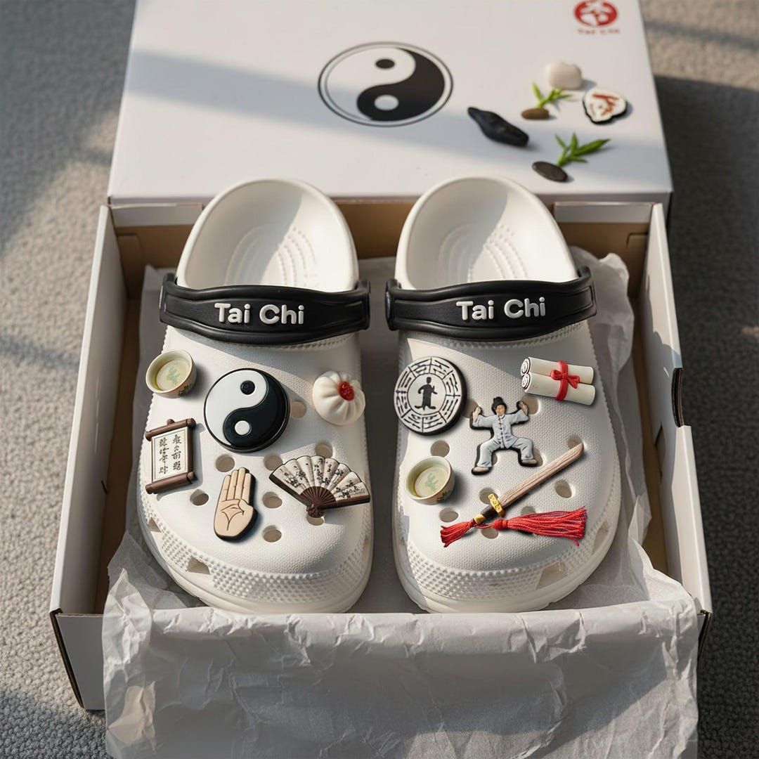 Tai Chi Clogs Martial Arts Master Sandals Yin Yang Symbol Gift ...