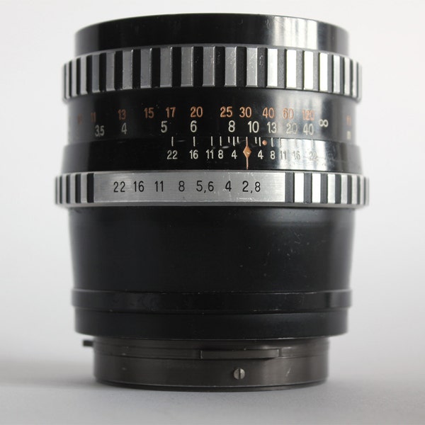 SALE - 25% OFF - Carl Zeiss Jena Lens - Biometar 120mm f2.8 - Zebra - Pentacon Six P6 - East Germany DDR