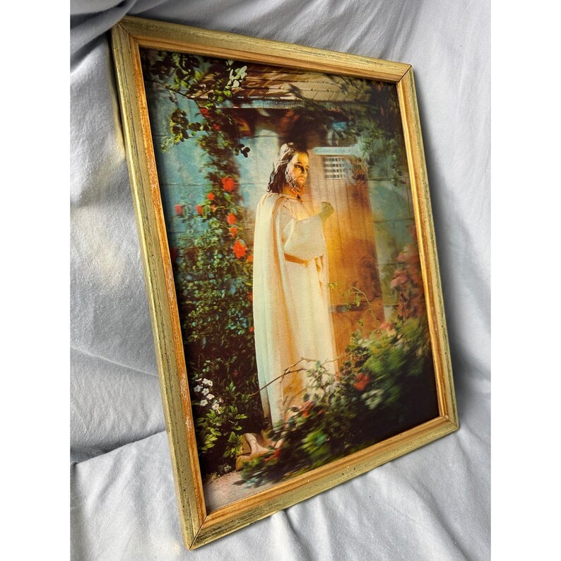 Vintage Jesus Light of the World Framed Lithograph Religious Wall Art ...