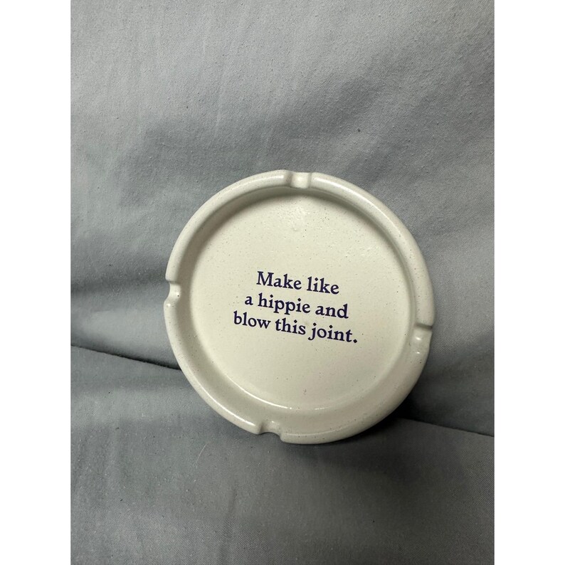 Urban Outfitters Home Make Like a Hippie Blow This Joint Ceramic Ashtray Cream image 2