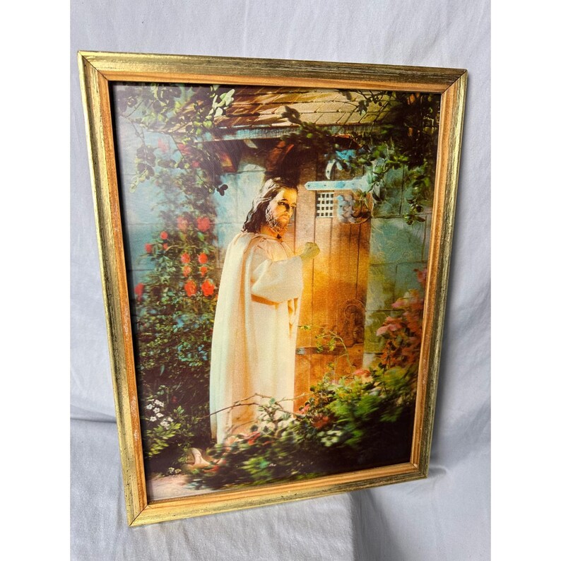 Vintage Jesus Light of the World Framed Lithograph Religious Wall Art ...