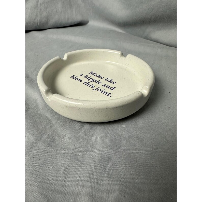 Urban Outfitters Home Make Like a Hippie Blow This Joint Ceramic Ashtray Cream image 3
