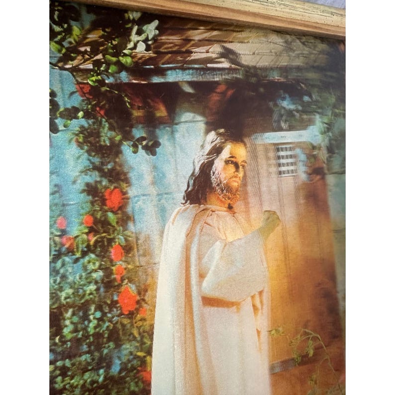 Vintage Jesus Light of the World Framed Lithograph Religious Wall Art ...