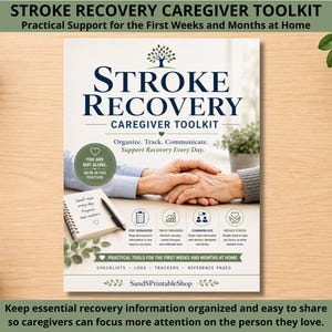 Stroke Recovery Caregiver Toolkit | Printable Home Care Binder (PDF Download)