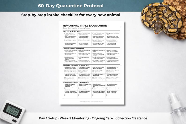 Ball Python Binder Checklist Info Tracker Pdf Reptile Keeper's Binder Printable PDF | Feeding Log Health Records ...