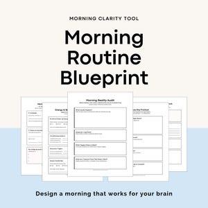 ADHD Morning Routine Printable | Wake Up Blueprint for ADHD Women | Daily Reset Planner PDF