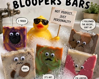Jabones Bio Bubbles Bloopers Bars, Ofertas de Jabones, Jabón Artesanal Imperfecto, Ingredientes que Cuidan la Piel, Espuma Rica
