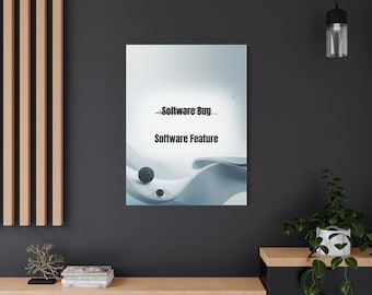 Software Engineer Canvas Print Joke Programmer Humour Coding Wall Art Office Decor Tech Work Gift for Developers Software Bug Feature