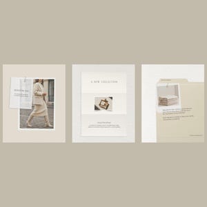 Quiet Luxury Minimal Canva Templates, Editorial Instagram Posts, Beige Neutral Feed, Aesthetic Social Media Kit image 10