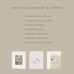 Quiet Luxury Minimal Canva Templates, Editorial Instagram Posts, Beige Neutral Feed, Aesthetic Social Media Kit image 8