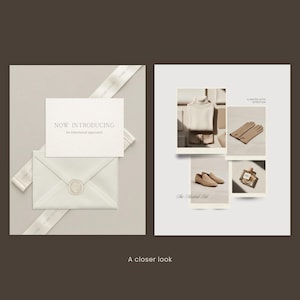 Quiet Luxury Minimal Canva Templates, Editorial Instagram Posts, Beige Neutral Feed, Aesthetic Social Media Kit image 4