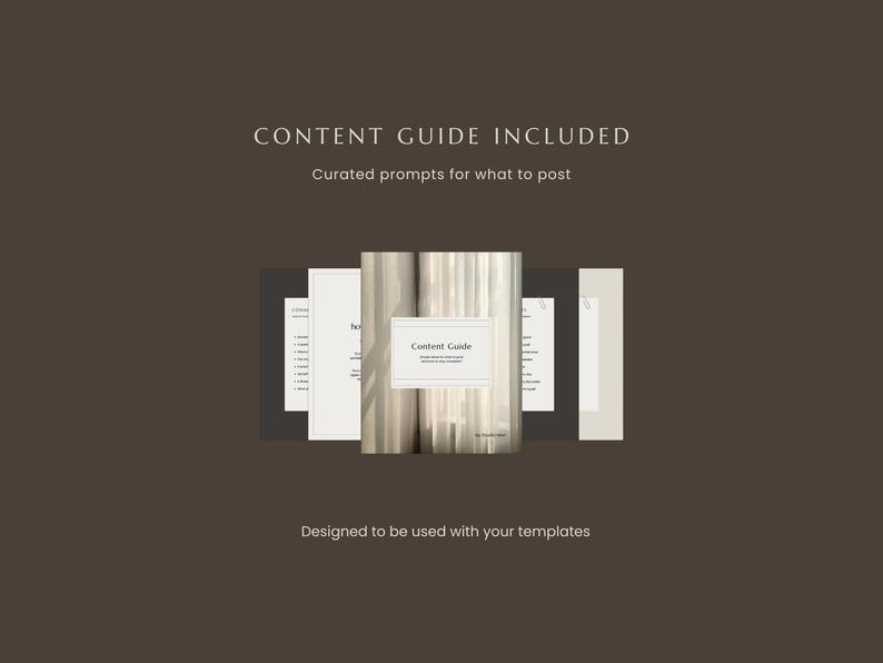 Quiet Luxury Minimal Canva Templates, Editorial Instagram Posts, Beige Neutral Feed, Aesthetic Social Media Kit image 5