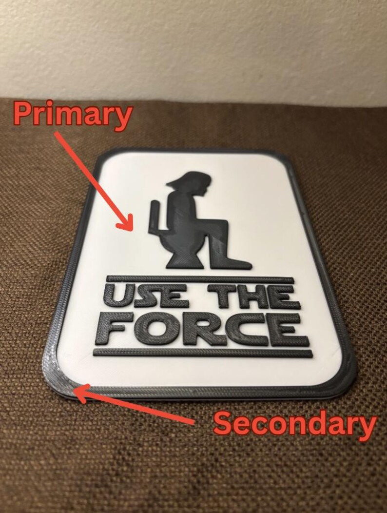 Using The Force Sign Use the Force - Funny Bathroom Sign - Star Wars Decor - Customizable ...
