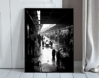 Monaco Grand Prix 1950s Black & White Racing Print (Digital Download)Old Money Vintage Art