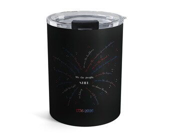 Fireworks text design Tumbler | 10oz stainless travel cup