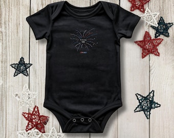 We the People Baby Onesie | Patriotic Infant Bodysuit | Fireworks Design | 4th of July | 1776-2026