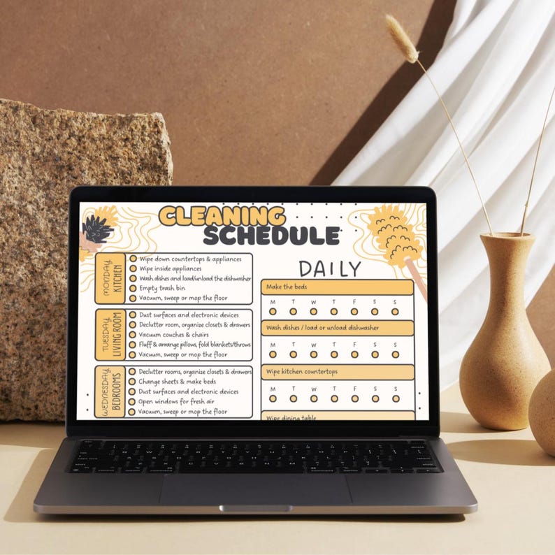 ADHD Cleaning Planner Printable Cleaning Schedule Checklist PDF ...