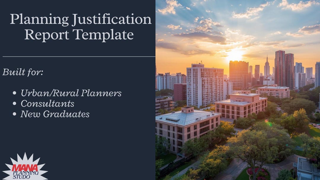 Planning Justification Report Template | Editable Word Template | OPA ...